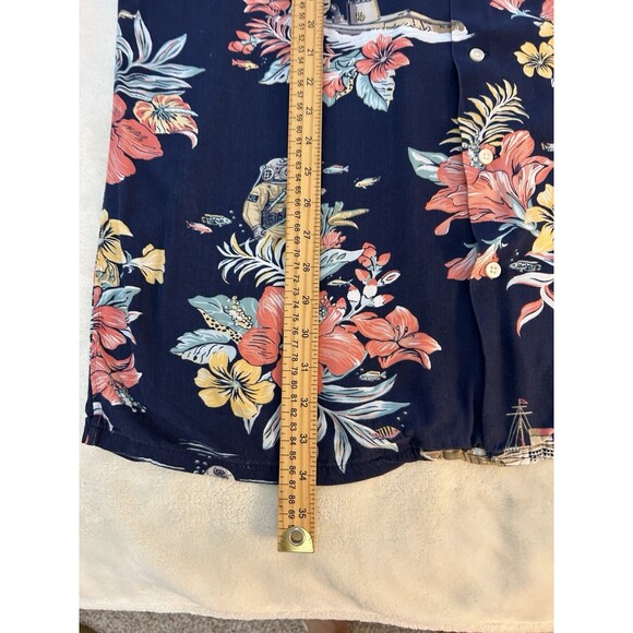 VTG Polo Ralph Lauren Men Shirt Large Tall Viscose Camp Ship Aloha Island Resort - Picture 7 of 10